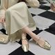Grape mother studiolee south French lover ~ temperament small square head wrinkled word with shallow mouth Mary Jane shoes female
