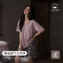 撞色春夏短袖简约家居服
