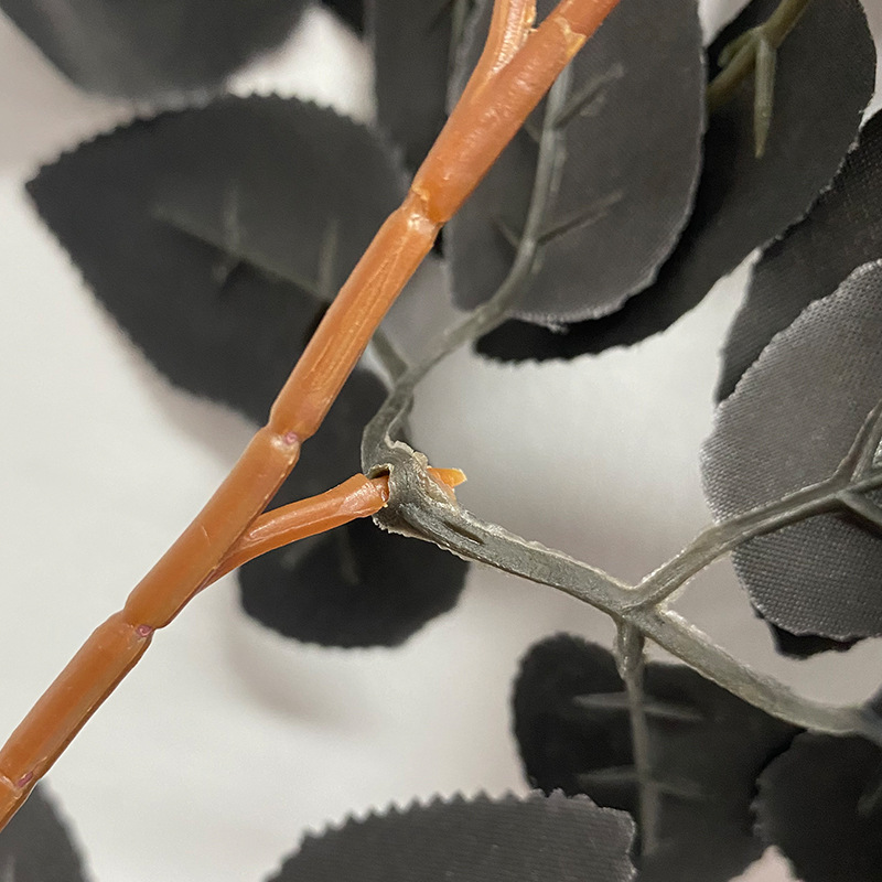 Artificial Rosa hoja ratán Amazon Halloween hogar negro decorativo atmósfera diseño artificial Rosa hoja Ratán