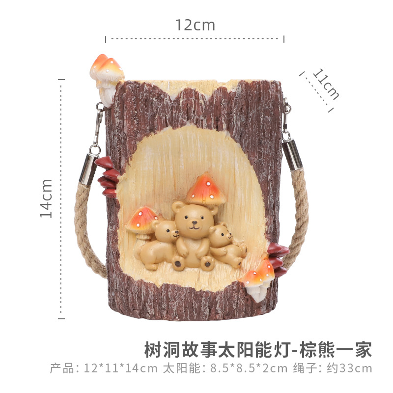 Hogar creativo jardinería paisaje jardín erizo tocones de árbol ahorro de energía luz nocturna decoración balcón colgante de luz solar