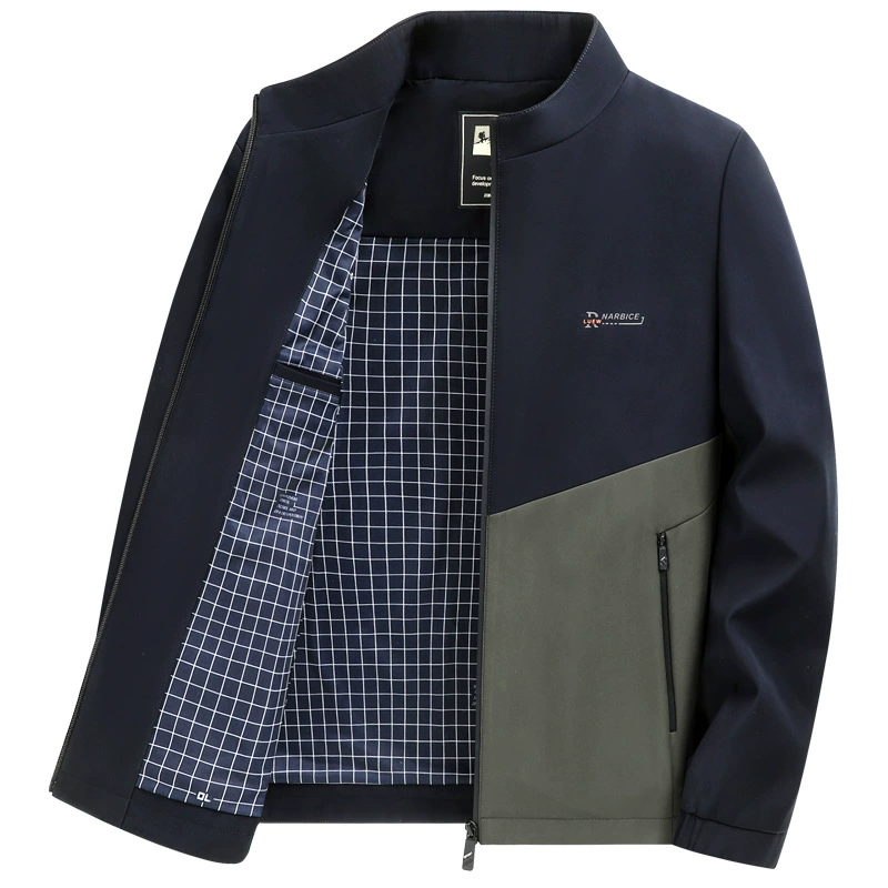 Demi-season thin jacket, for middle-aged man, for middle age