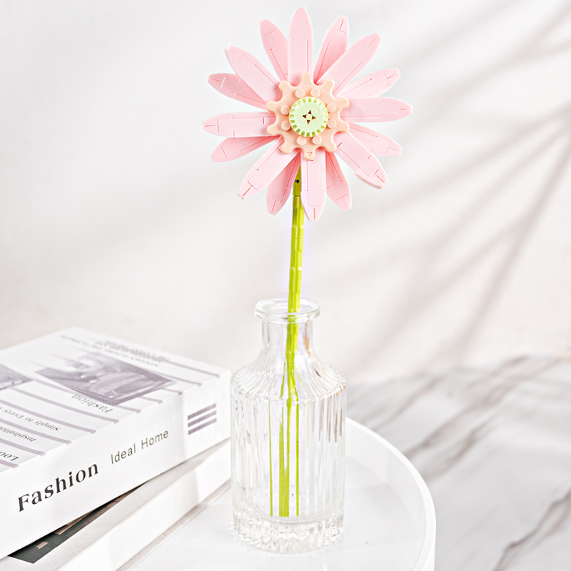 JAKI Jiaqi bloques de construcción suculenta olla montaje decoración interior simulación flor planta juguete lindo regalo la muchacha