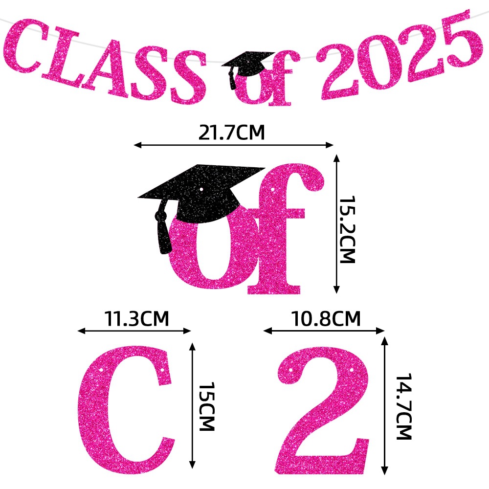 Fabricantes al por mayor decoración de fiestas de graduación Laqi Lahua class of 2025 Laqi suministros de decoración de temporada de graduación