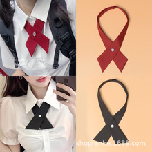 jk黑色领带衬衫装饰日系学院风懒人免打学士服领结女学生男dk手打