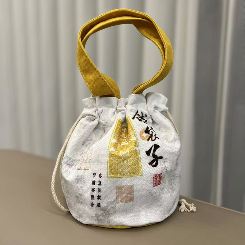 キャンバスバッグカスタムワンショルダークロスボディキャンバスバッグ杭州Lingyin Lucky Snake Yearレッドマネーバッグロゴ|undefined