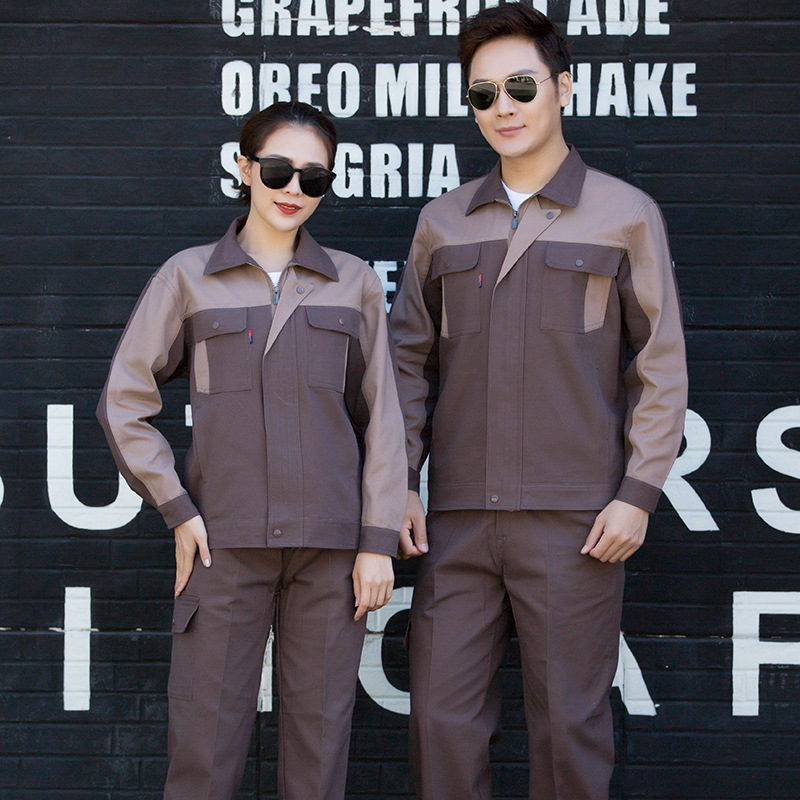 Trajes de trabajo de algodón primavera y otoño resistente al desgaste engrosado soldador astillero fábrica de ingeniería ropa de seguro laboral personalizada