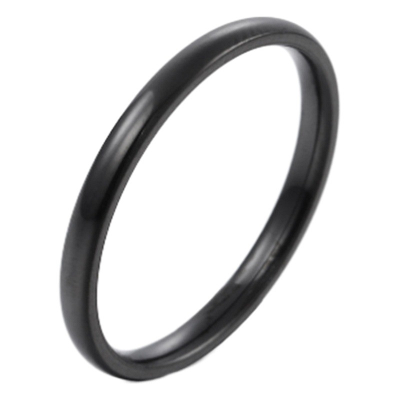New Minimalist European and American Style Hot-Selling Titanium Steel Couple Rings, Simple Polished Gold-Plated Aliexpress Bestseller