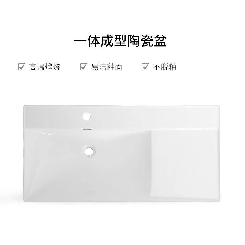 Lavabo de cerámica integrado semiempotrado lavabo de baño lavabo individual lavabo de gabinete de baño lavabo de mesa lavabo medio