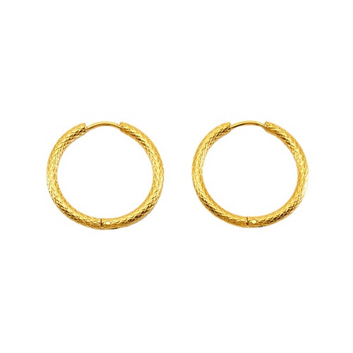 European and American French simple ins style titanium steel flower earrings earrings gold stainless steel coil earrings earrings wholesale