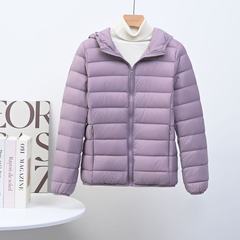 2025秋冬200斤胖MM可穿连帽短款轻薄羽绒服新款休闲白鸭绒外套女