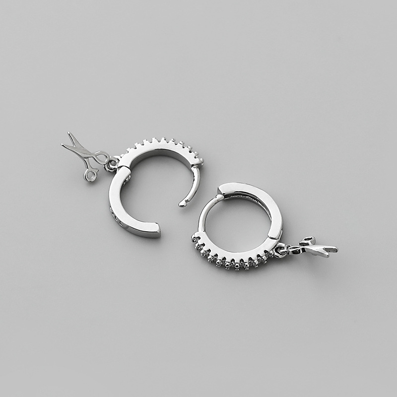 retro scissors shaped copper earrings wholesale Nihaojewelrypicture4