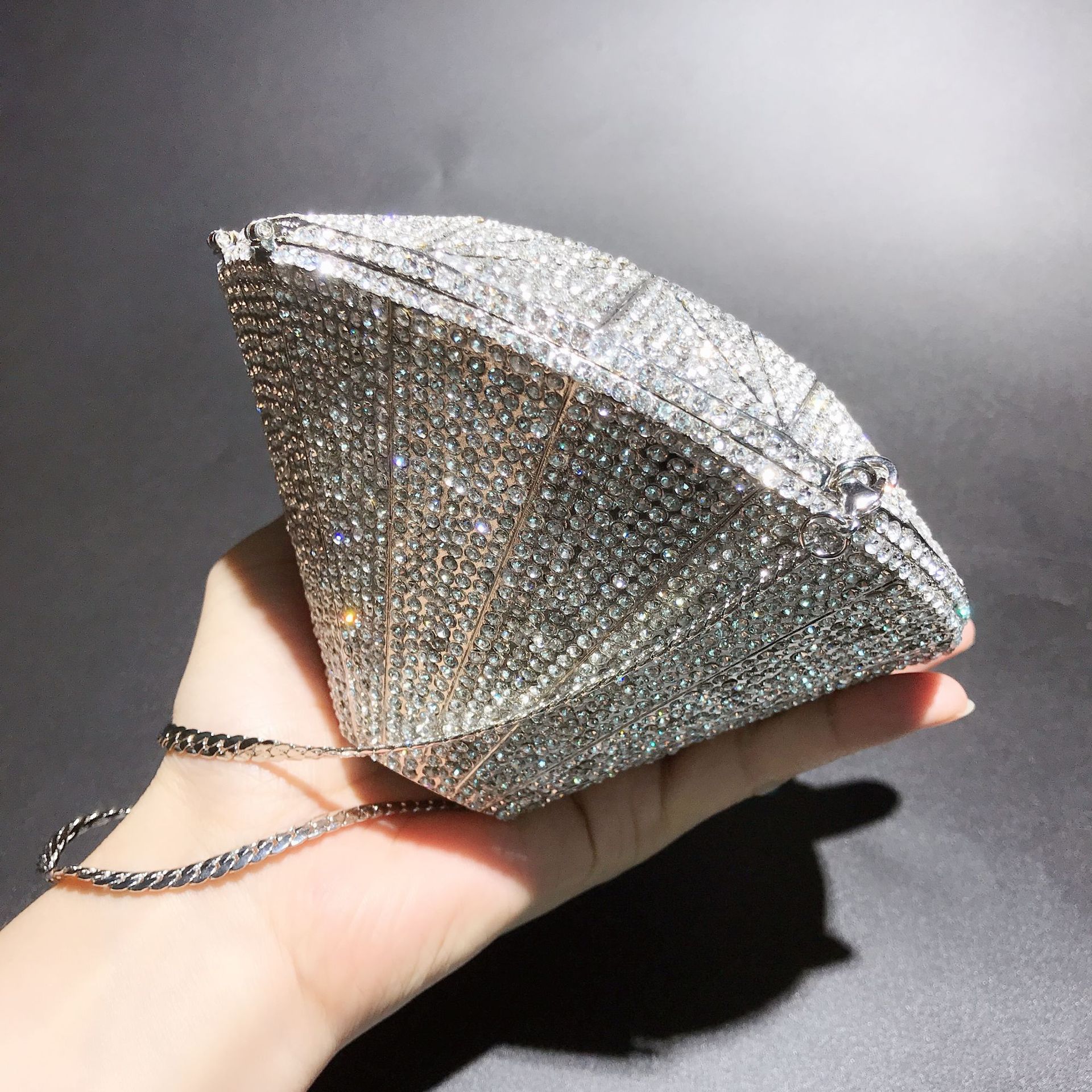 Bolsa de diamantes, bolsas de cena de diamantes metálicas, bolsas de banquete, bolsas de mujer, bolsas de fiesta