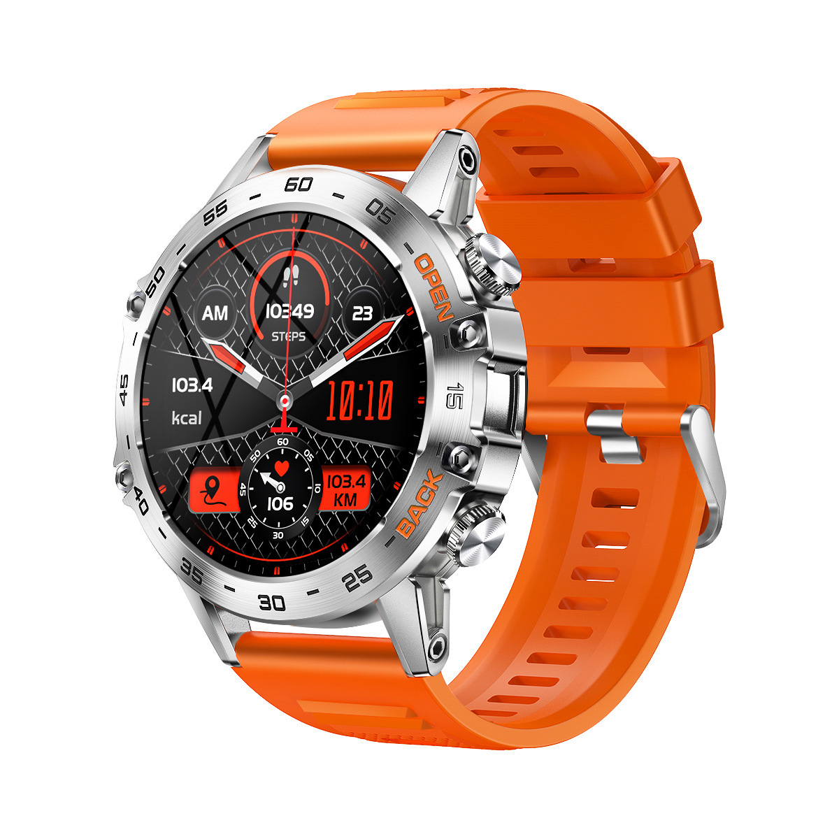 New K52 smart watch Bluetooth call, ultra-long standby, heart rate and blood oxygen monitoring, outdoor three-proof sports