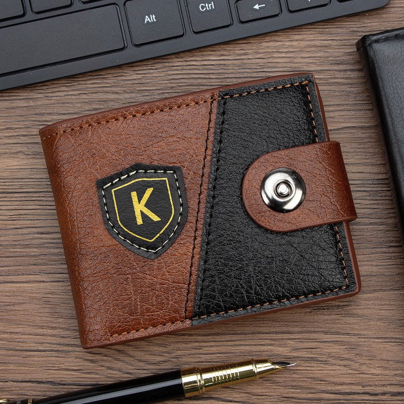 Cross-Border New Style Men's Short Wallet, European and American Retro Multi-Functional Magnetic Buckle, Large Capacity, Multiple Card Slots, Dollar Bill Wallet Cross-Border New Style Men's Short Wallet, European and American Retro Multi-Functional Magnetic Buckle, Large Capacity, Multiple Card Slots, Dollar Bill Wallet
