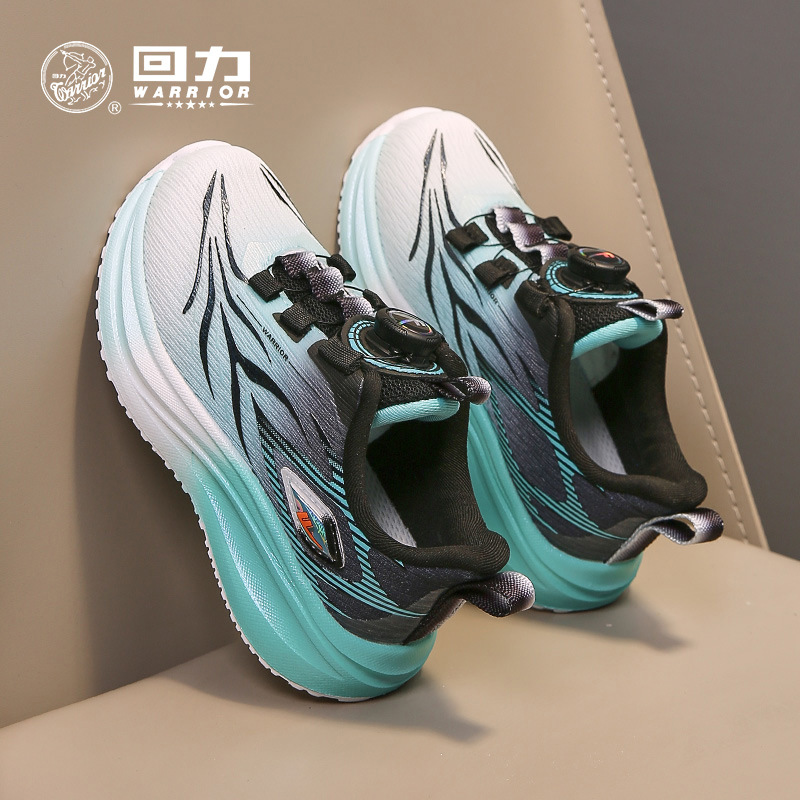 Zapatos infantiles de retroalimentación cool botones de otoño nuevos zapatos transpirables de malla púrpura para niños y niñas zapatos deportivos ociosos