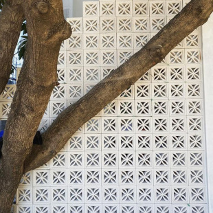 Transparent cement flower window brick carving ancient building transparent carving flower window Chinese garden coffee shop decorative wall spot