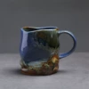 314-B kiln-changed wrinkle cup-Bright blue 380ml