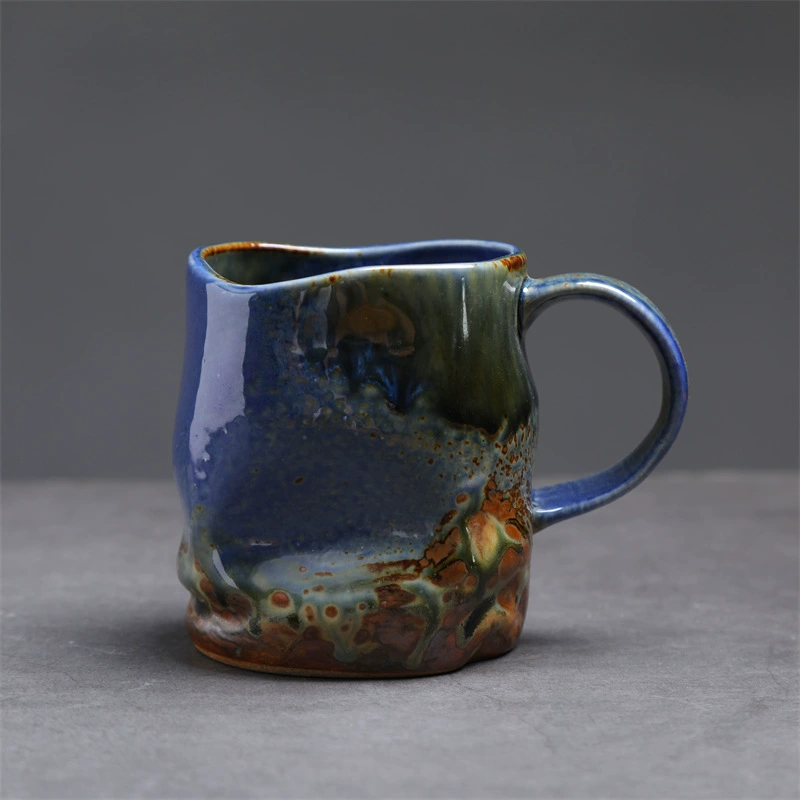 Alien ceramic cup high -value coffee cup retro Mark cup cross -border supply irregular cup rough pottery cup