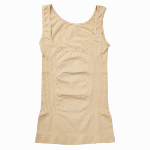 Cross-border women's tight-fitting tummy control body vest seamless breast support U-shaped body shaping postpartum body shaping top