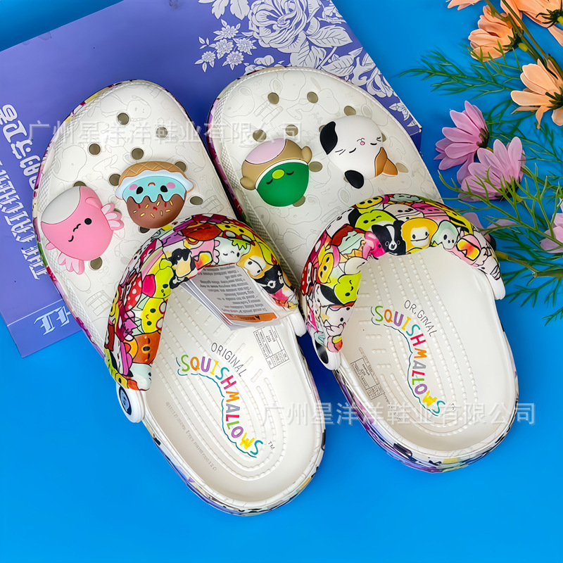 Shrek Monster Superman Adult and Children's Clogs Summer Non-Slip Sandals Boys' Closed-Toe Slippers Big Kids Beach Shoes