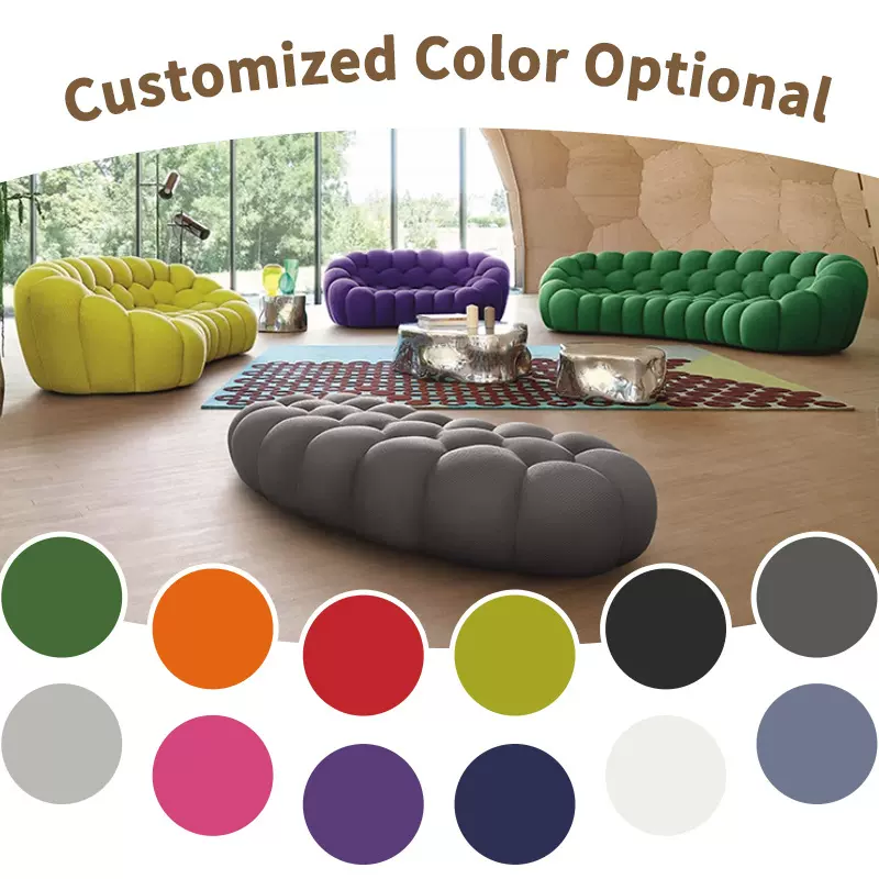 跨境外贸罗奇堡足球泡泡压缩沙发创意弧形一体成型沙发椅