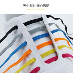 新款對鈎彩色金屬磁力磁扣懶人鞋帶扣彈性免綁鞋帶免系鞋配件直紋