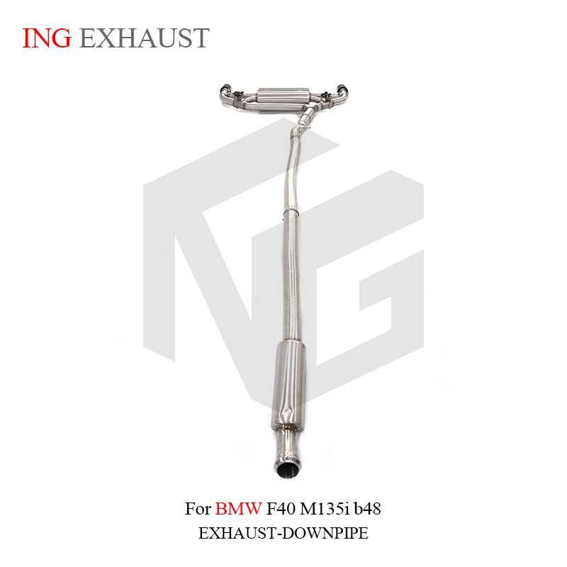 Suitable for BMW F40 M135i B48 catback exhaust system silencer made of stainless steel, with valve