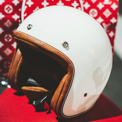 3C認證ORZ復古摩托車頭盔男女哈雷半盔機車安全帽3/4盔風鏡閃300