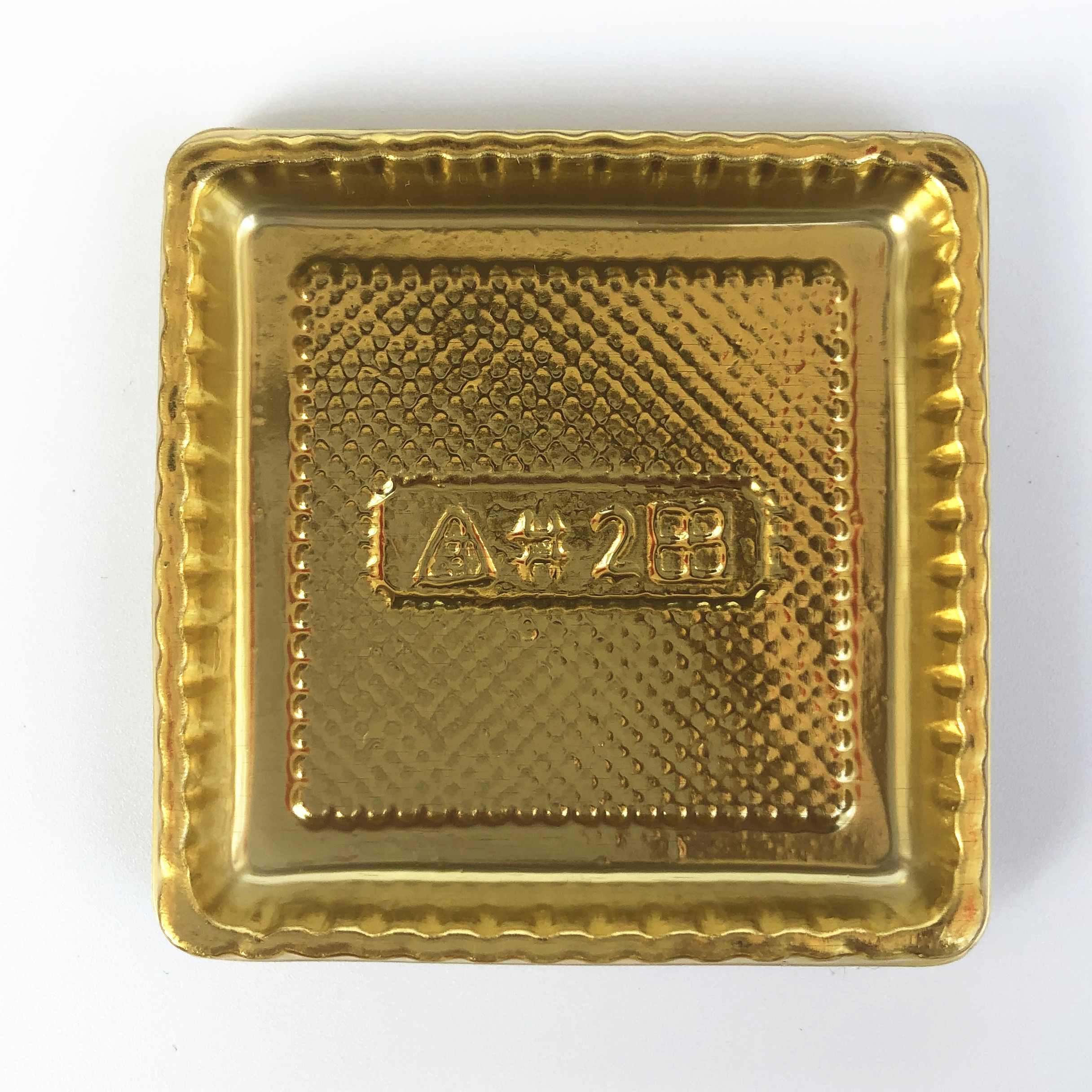 Cuadrado dorado diámetro interno 6 * 6cm - 100 pcs