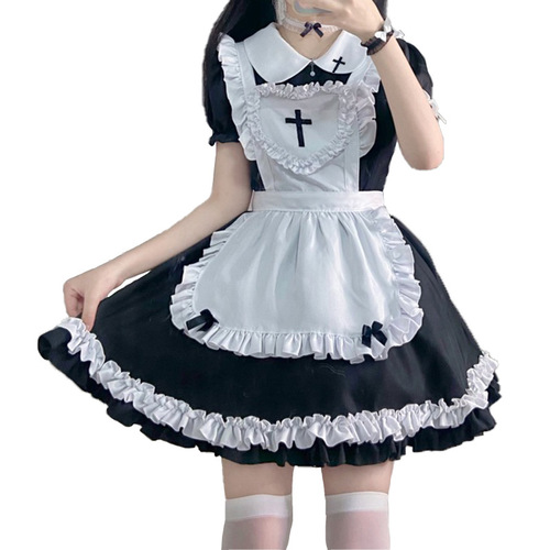  new Japanese classic short-sleeved maid cute Japanese maid cosplay women's maid dress