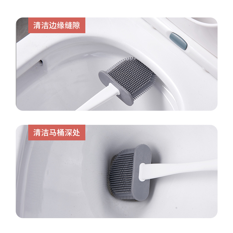 Suministro directo de fábrica nuevo traje de cepillo de inodoro de goma cepillo de baño hogar inodoro cepillo de limpieza