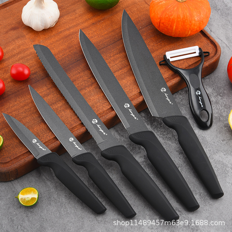 Kitchen Knife Set Gift Box, Fruit Knife, Slicing Knife, Bread Knife, Peeling Knife, Small Knife, Storage with Knife Cover, Gift Box Set