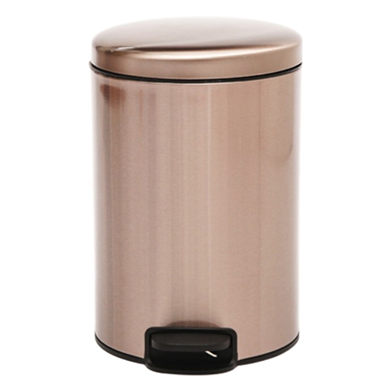 Basura de acero inoxidable con tapa pedal hogar Europea creativa cocina sala de estar baño desodorante inodoro pedal tipo