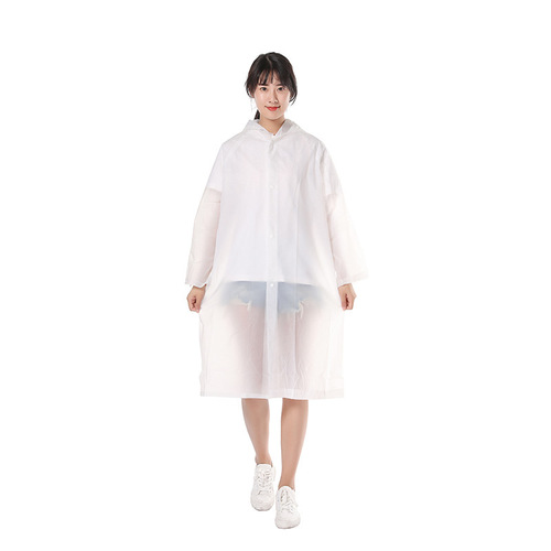 Wholesale Factory Thick EVA Non-disposable Adult One-piece Raincoat Portable Outdoor Travel Hook-and-loop Rain Poncho