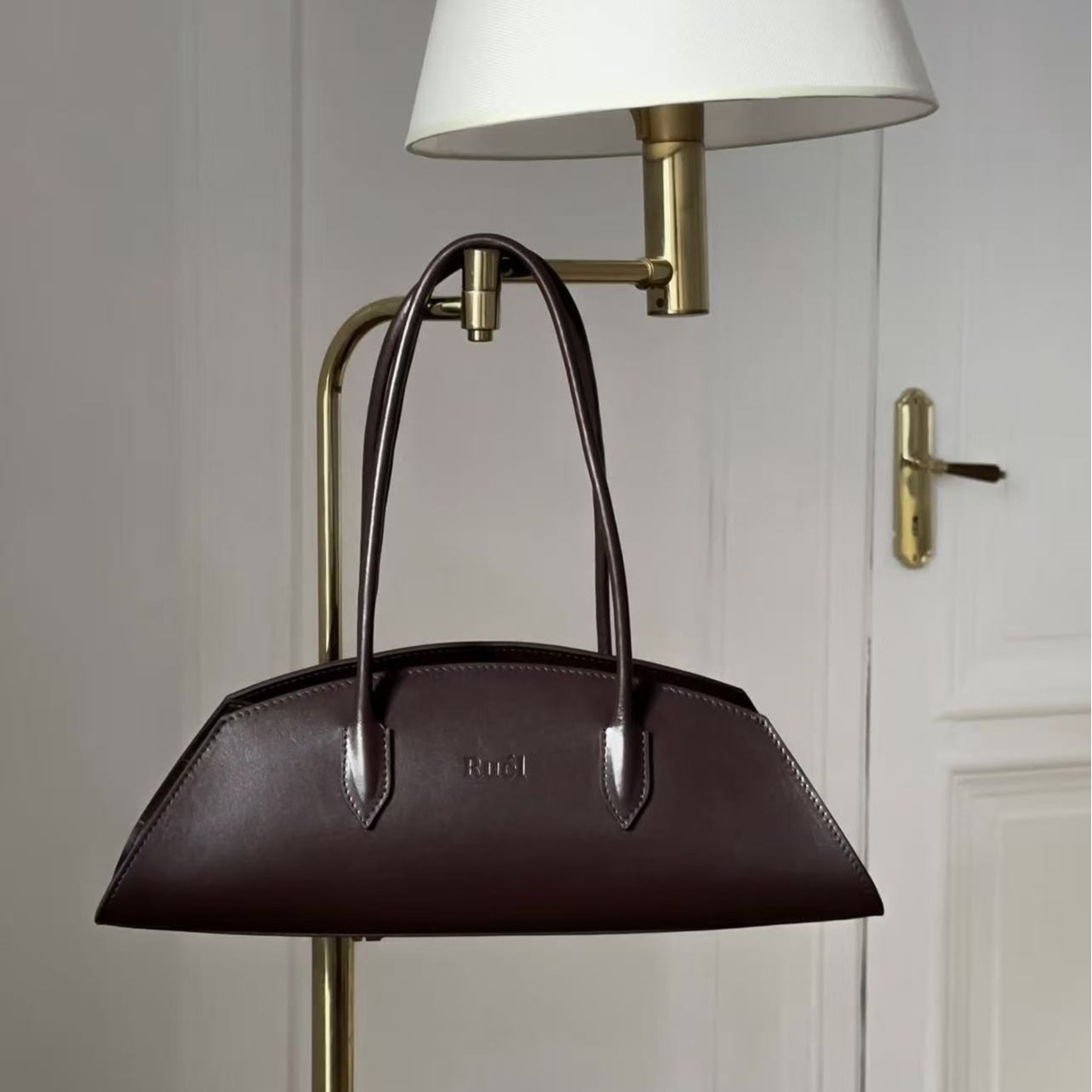 2025 Ruel Genuine Leather French Vintage Baguette Bag Autumn/Winter Commuter Suede Shoulder Bag Handbag
