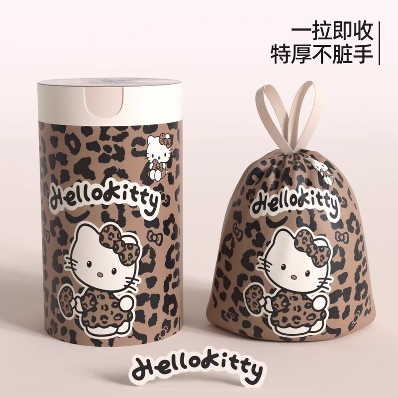 Tear-Free Leopard Print Kt Cat Trash Bags for Home Use, Extra Large and Thick, Drawstring Garbage Bags for Living Room and Kitchen, Storage and Cleaning Bags Tear-Free Leopard Print Kt Cat Trash Bags for Home Use, Extra Large and Thick, Drawstring Garbage Bags for Living Room and Kitchen, Storage and Cleaning Bags