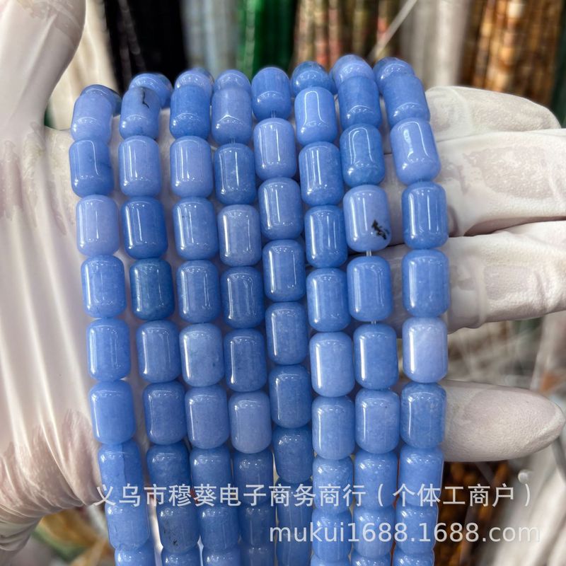 8 × 12 ミリメートル天然石ラウンドエッジ円筒バレルビーズ DIY ブレスレットネックレスジュエリーアクセサリー半完成ビーズ卸売|undefined