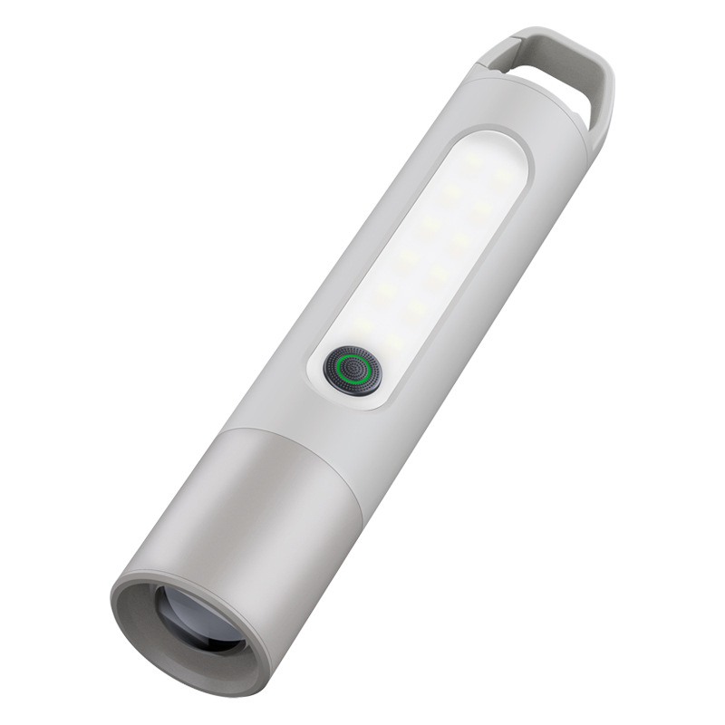 Linterna láser blanco cola de alta presión de doble arco de seguridad encendedor luz lateral de advertencia cubierta de luz suave linterna de iluminación