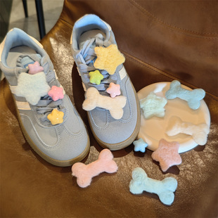Japanese Autumn and Winter New Cute Plush Five-pointed Star Milk Huhu Star Bone Advanced Shoe Buckle Shoe Flower Accessories