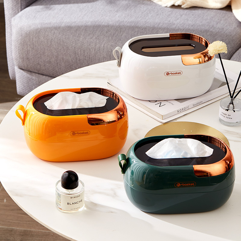 household light luxury tissue box nordic simple modern desktop end table living room napkin spring wall-mounted paper extraction box