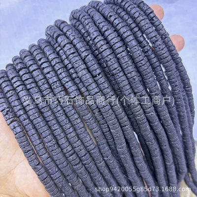Spacer Beads DIY Jewelry Accessories: Zərgərlik ara hissələri - natural-volcanic-stone-36mm
