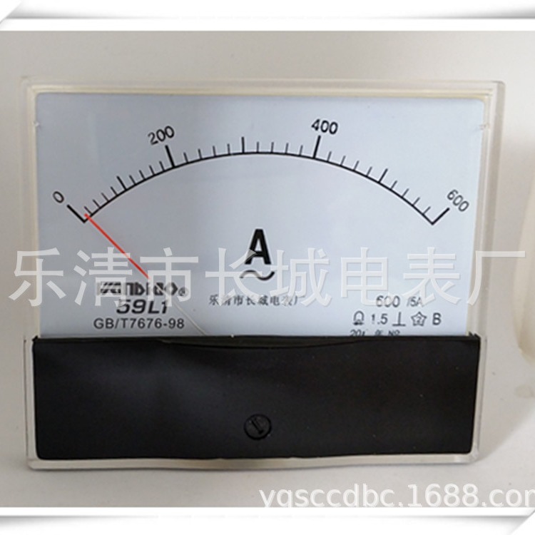 长城电表厂 59L1  600/5A 交流指针电流表 120*100
