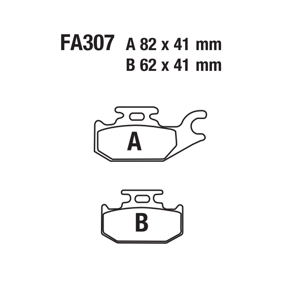 Motocicleta pastillas de freno pastillas de freno zapatas de freno ATV FA307 FA413 YFM 400 450 Can Am
