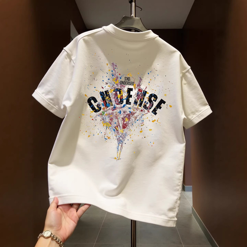 Available for Overseas Wholesale~ Heavyweight Pure Cotton Short-Sleeve T-Shirt for Men, Summer 2026 New Style, Trendy Chinese Style for Men and Women, Couple Style Available for Overseas Wholesale~ Heavyweight Pure Cotton Short-Sleeve T-Shirt for Men, Summer 2026 New Style, Trendy Chinese Style for Men and Women, Couple Style