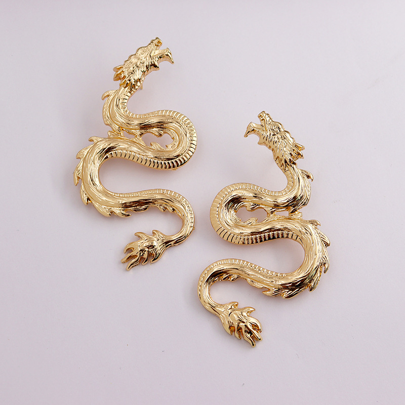 Boucles D&#39;oreilles En Alliage De Mode En Forme De Dragon display picture 7