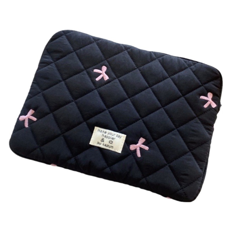 Korean Style New Laptop Bag with Bow, Cute iPad Tablet Inner Sleeve, Niche Design Notebook Protective Cover