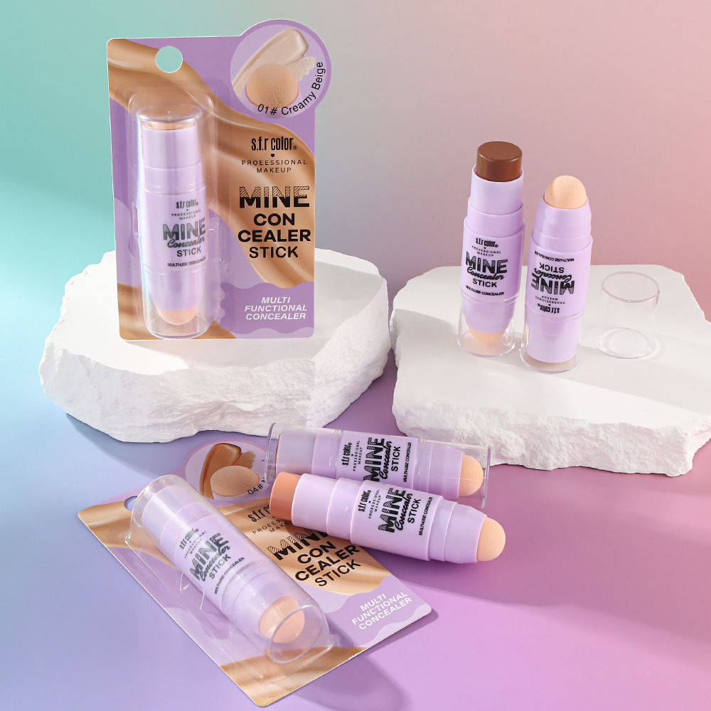 s.f.r color comercio exterior maquillaje al por mayor estereoscópico natural mantenimiento de maquillaje de doble cabeza varilla con esponja cabeza