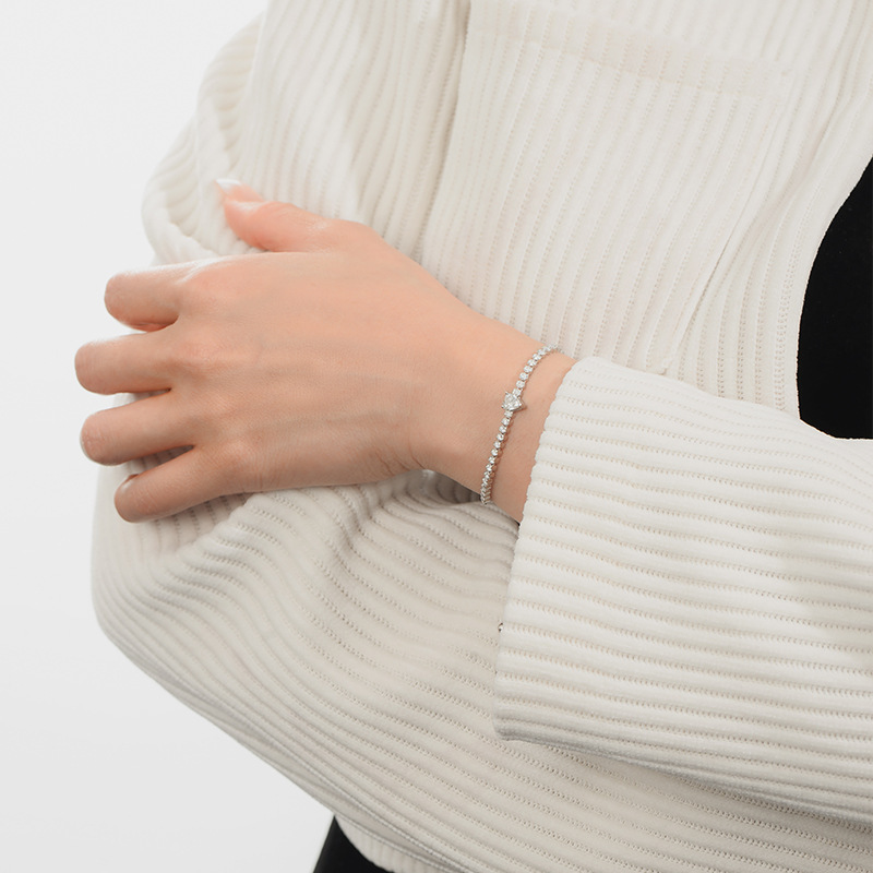 Holiday, Daily Occasion 925 Sterling Silver Bracelets Simple Style Classic Style