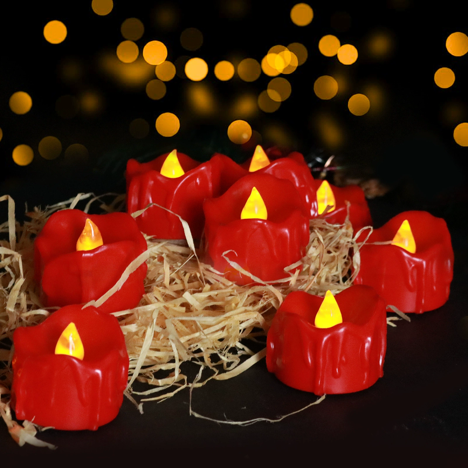 Оптовая продажа электронных свечей свет креативный свадебный день рождения место для украшения дома красный светодиодный электронный свет свечи