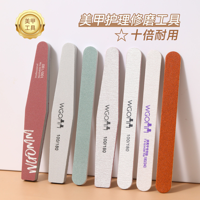 Nail file nail sponge rubbing strip manicure polishing sand strip durable nail removal contusion strip tool suit cross-border wholesale